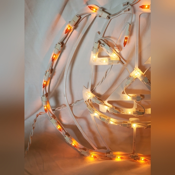 Lighted Halloween Pumpkin Window Wall Mounted Vintage 2001 Impact Plastics - Picture 3 of 6